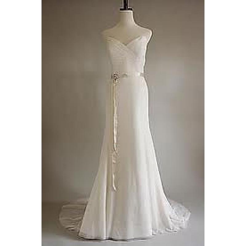 Watters 5034B Ivory Wedding Dress - Size 10