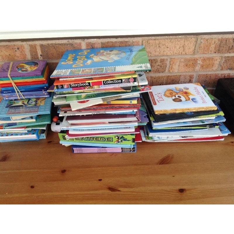 Various children's books from baby to 7ish.
