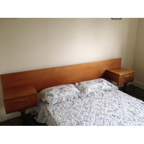 G Plan Vintage Headboard and side tables