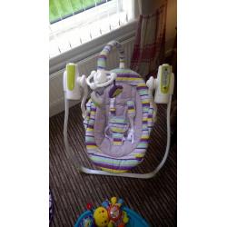 Unisex baby swing