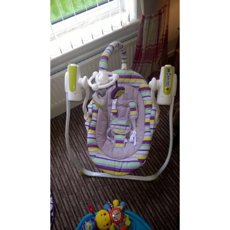 Unisex baby swing