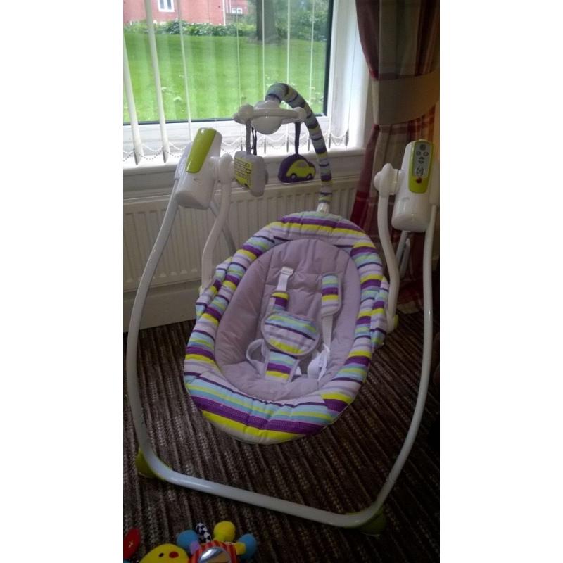 Unisex baby swing