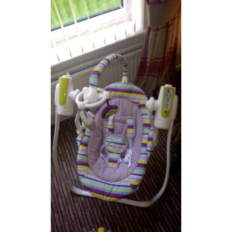 Unisex baby swing