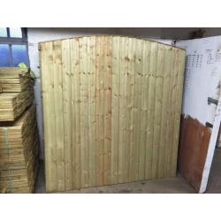 Pressure treated feather edge fence panels