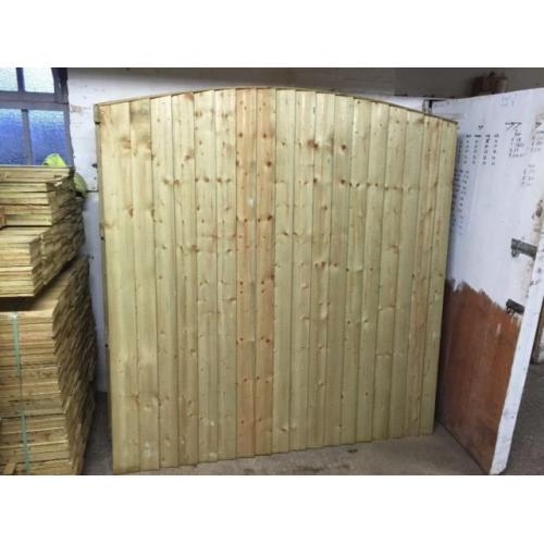 Pressure treated feather edge fence panels