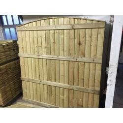 Pressure treated feather edge fence panels