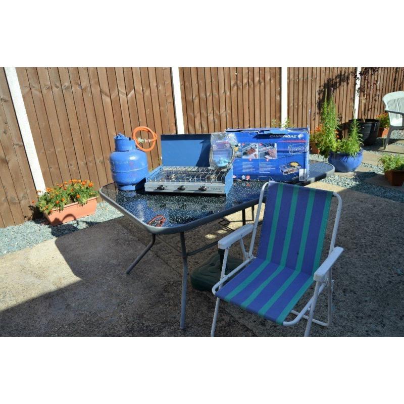 Camping stove and chairs for sale