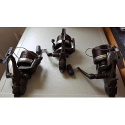 Shimano big pit LC reels. In very good condition small odd marks but fine. Loaded with new 15lb line