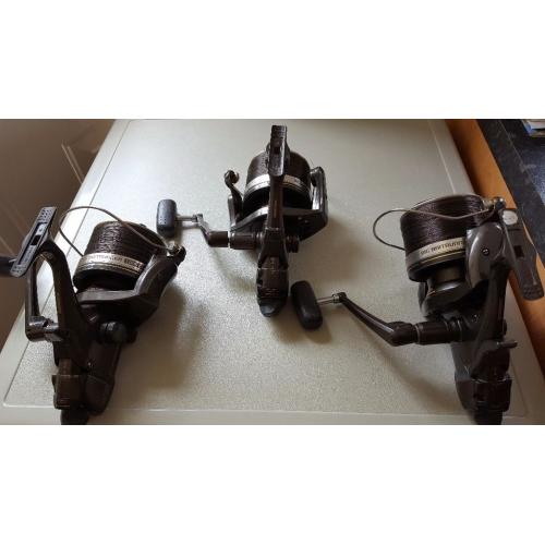 Shimano big pit LC reels. In very good condition small odd marks but fine. Loaded with new 15lb line
