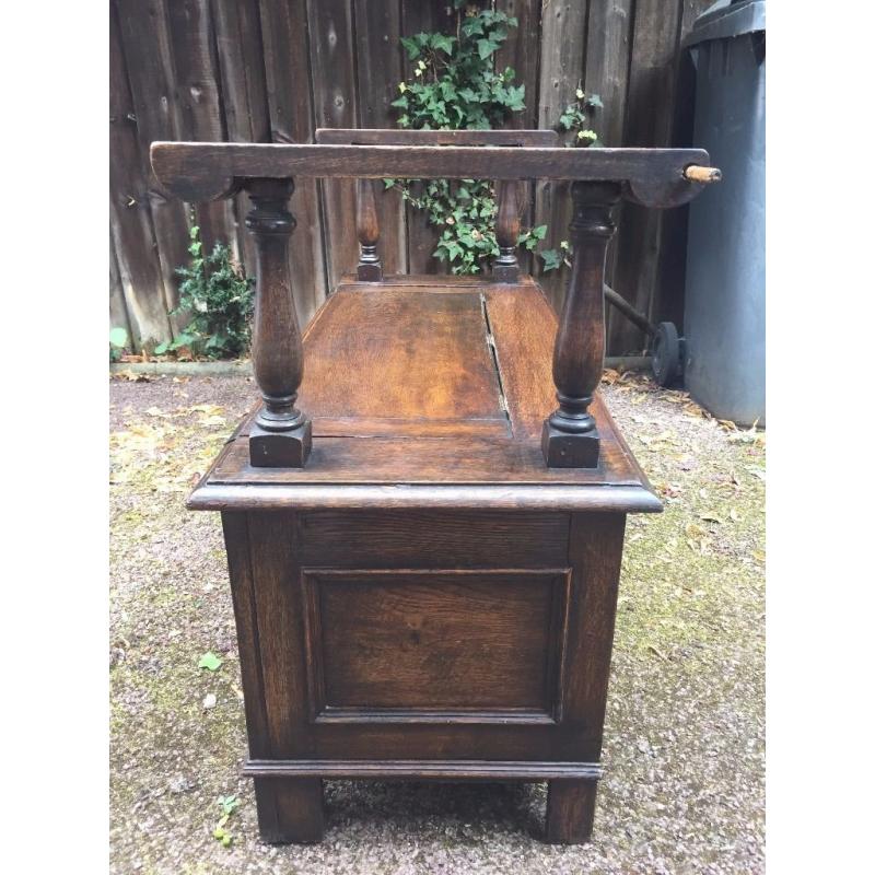 Hall Seat - Antique, interesting centrepiece. Hand carved design.