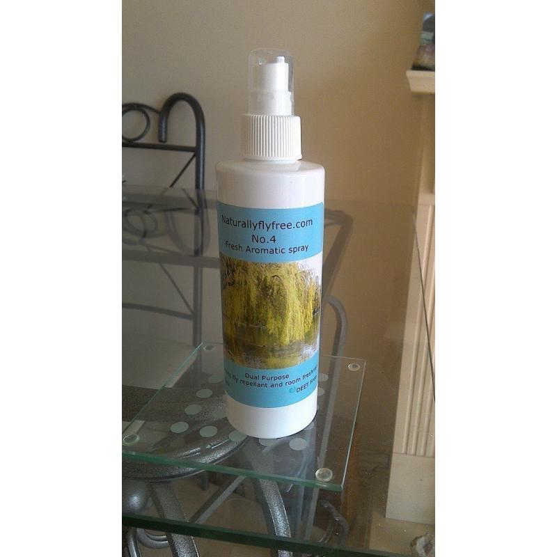Dual purpose natural fly repellant & room freshener CHEMICAL FREE
