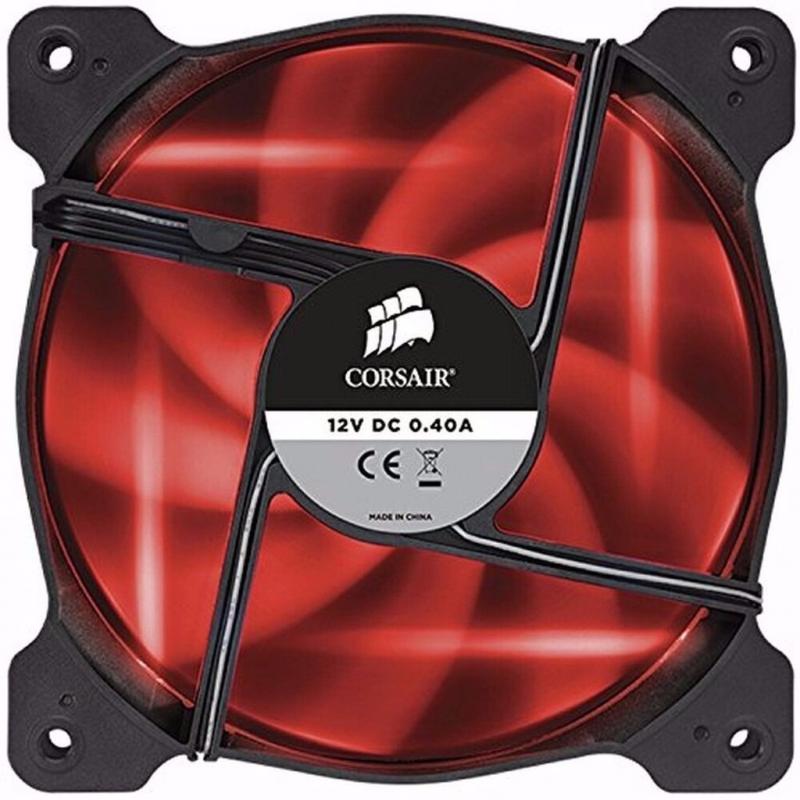 Corsair AF120 LED RED Quiet High CFM Case Fan 120mm Twin Pack CO-9050016-RLED - NEW!