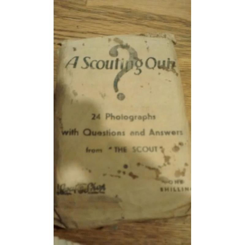 Vintage Scout quiz card set from 1940/50's?