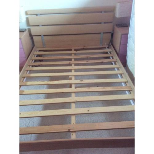 Beech effect 4' 6 double bed