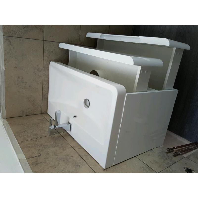 Wall hung vanity 800mmx450