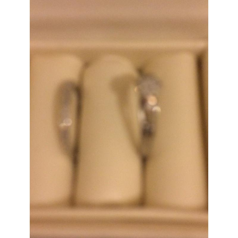 Perfect fit 9ct white & rose gold diamond cluster bridal setCluster Bridal set size p