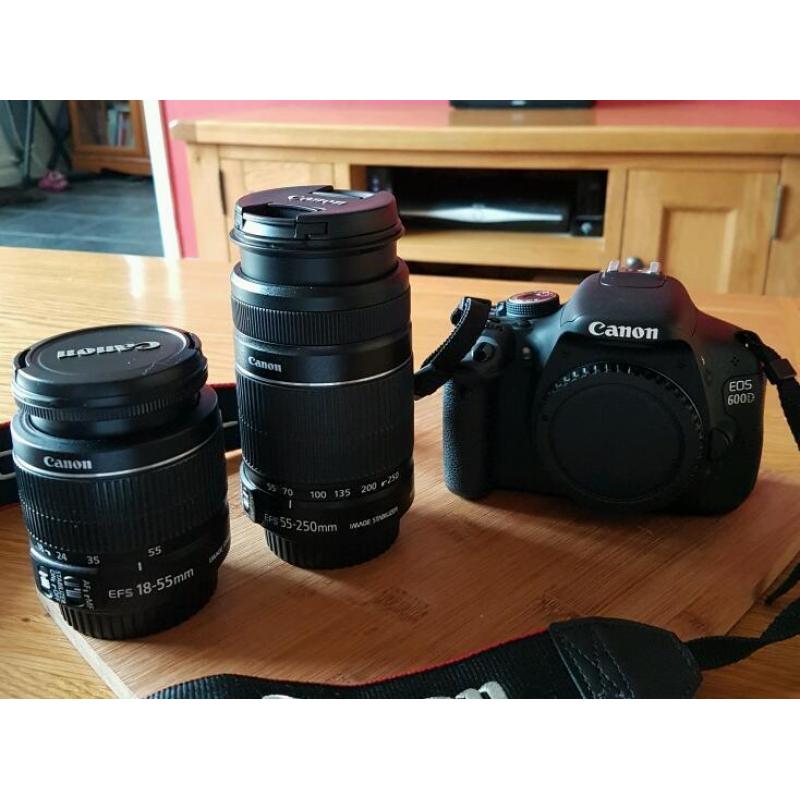 Canon 600d camera and lenses