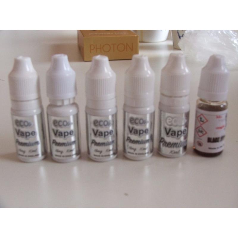 6x Eco vape Eliquids Opened 18 mg