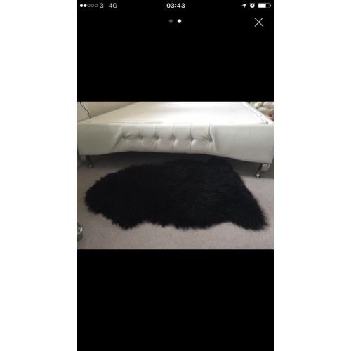 White bed frame with matress