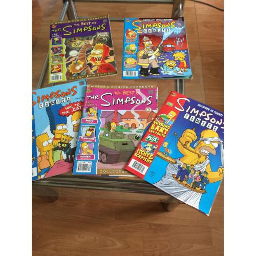 Five Simpsons comic books