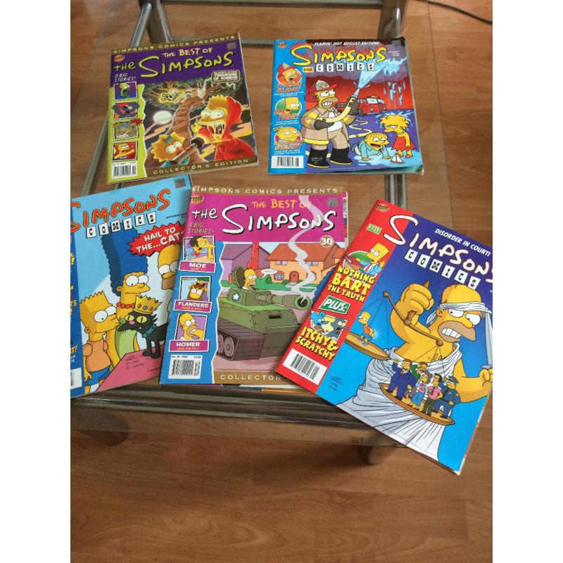 Five Simpsons comic books