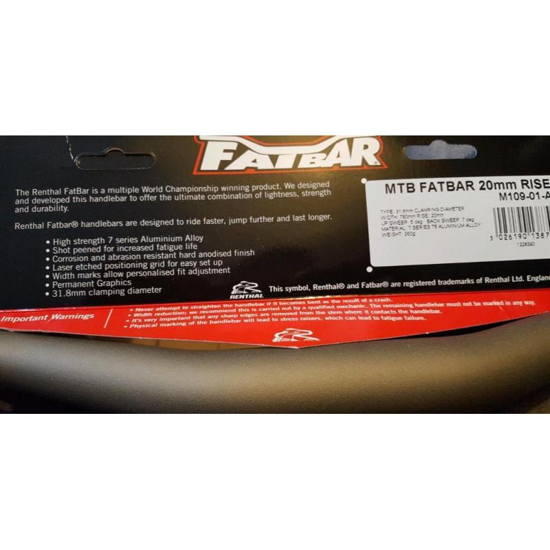 Renthal Fat Bar handlebars 20mm rise