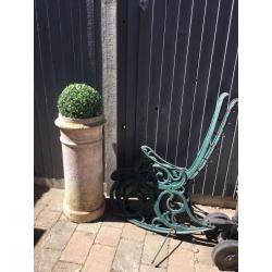 Vintage rustic Victorian chimney pot planer garden ornament shop prop display wedding