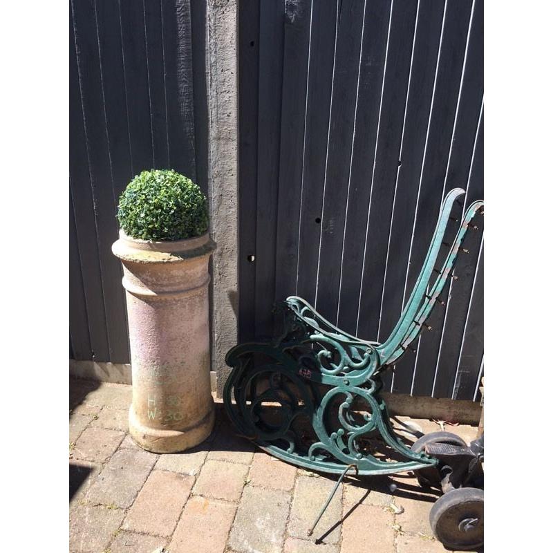 Vintage rustic Victorian chimney pot planer garden ornament shop prop display wedding