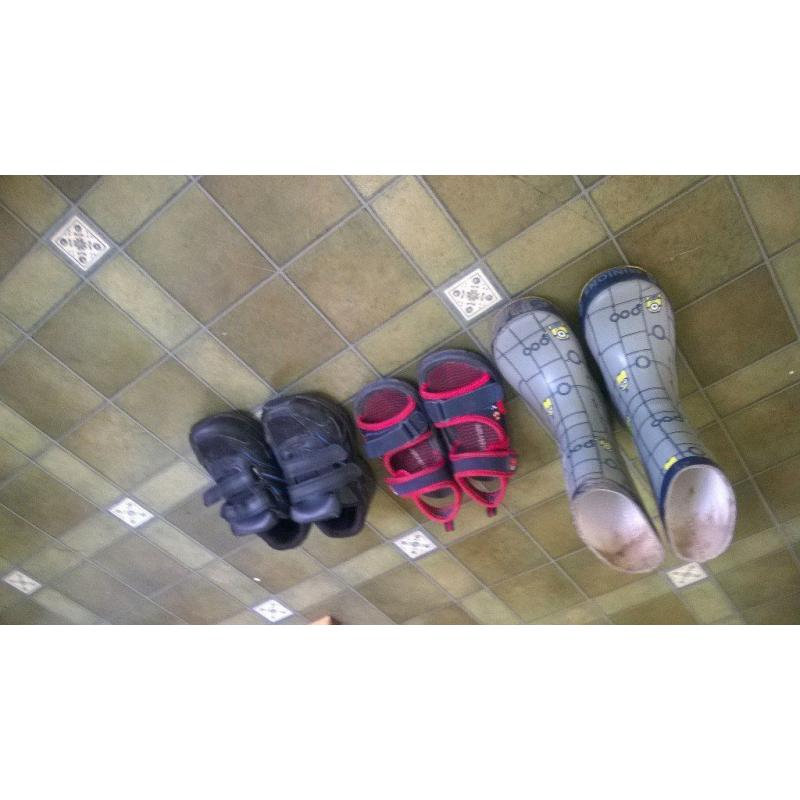 kids shoes, wellington boots, sandals
