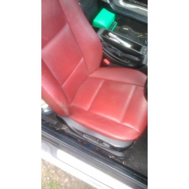 BMW Red leather interior