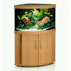 Trigon 190 corner fish tank and cabinet in beech