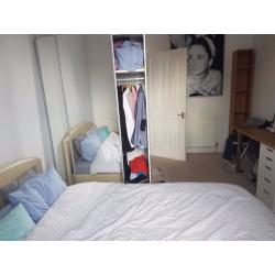 Spacious double bedroom in quiet flat.