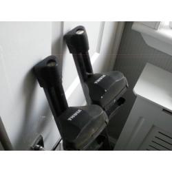 thule rapid system 755 and 755-1 roof bars for cars with rails for sale