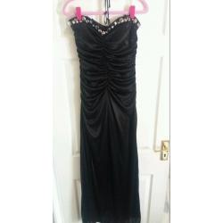 Floor length black dress