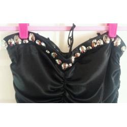 Floor length black dress