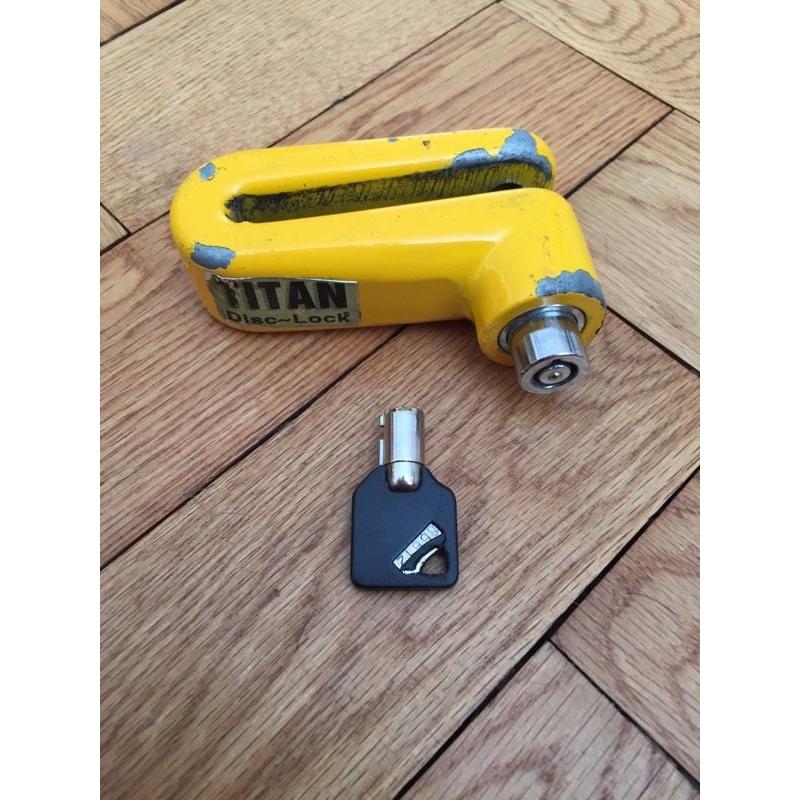 Titan motorcycle disc lock