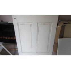 LOVELLY REALLY HEAVY SOLID PINE DOOR I/2 GLACED