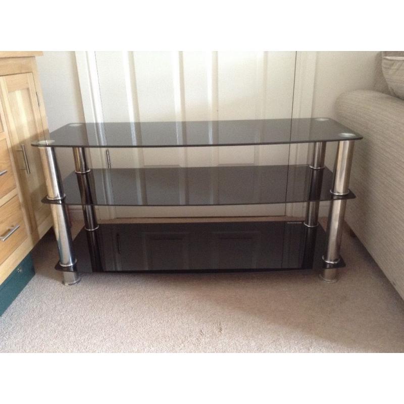 FREE black glass television stand