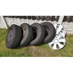 Goodyear ultra grip 9 winter tyres on rims