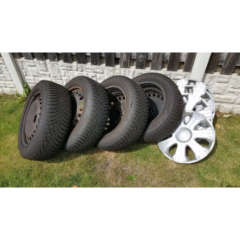 Goodyear ultra grip 9 winter tyres on rims