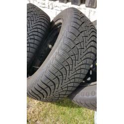 Goodyear ultra grip 9 winter tyres on rims