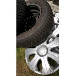 Goodyear ultra grip 9 winter tyres on rims