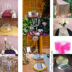For Hire Tablecloth Chair Cover Sashes Centrepiece Runners Backdrop