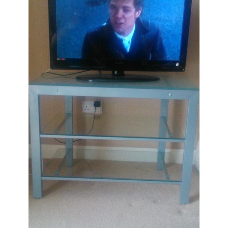 TV STAND FREE TO COLLECTOR WARMLEY BRISTOL SILVER/GLASS