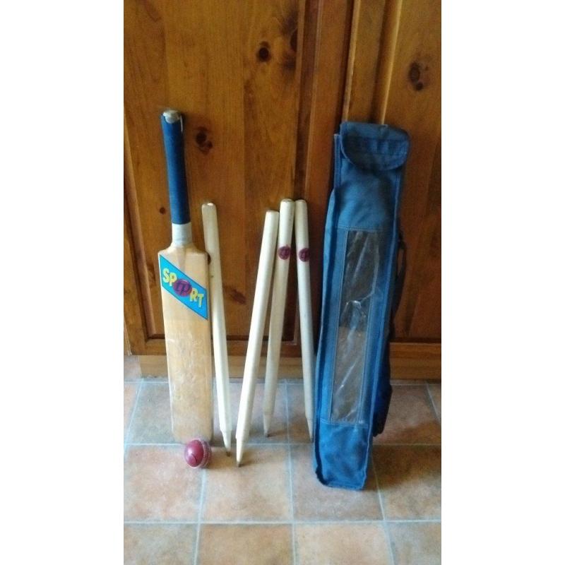 Childrens' cricket set in carry bag