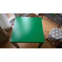 Small green coffee side table. Ikea Lack. As New