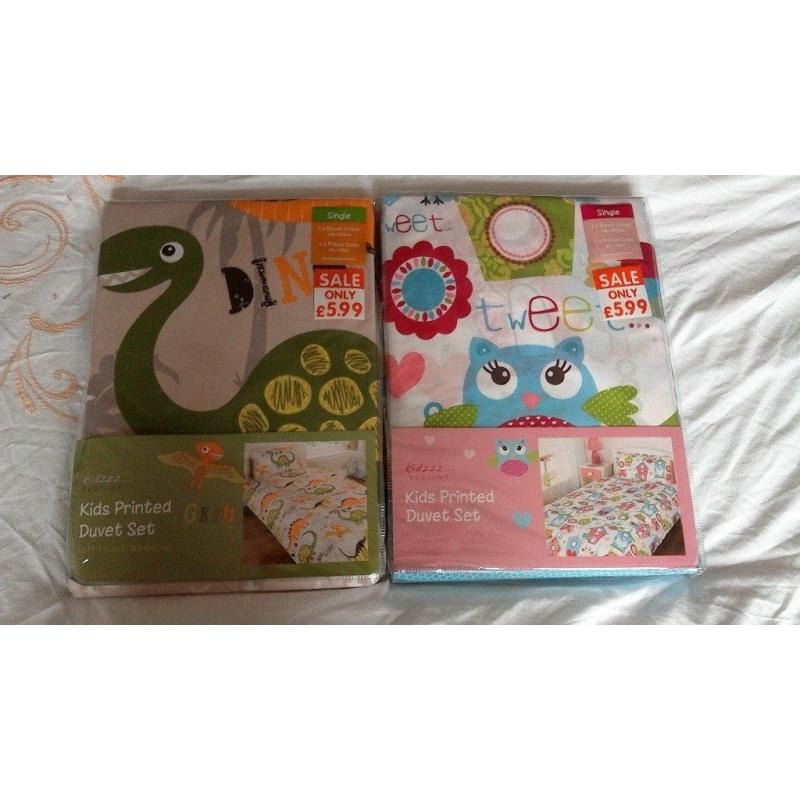Brand-new Boys & Girls junior quilt cover sets