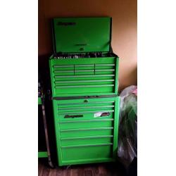 Snap-on tool box, bluepoint trolly & tools for sale.