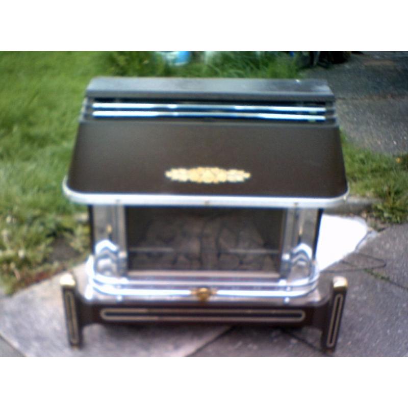 Baxi, real flame gas fire, heavy with backplate and pipe, bargain price to clear some space