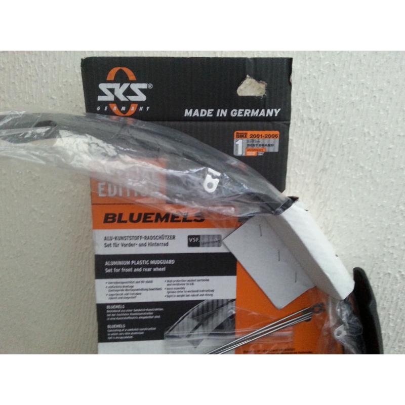 SKS 700c Bluemels Mudguard Bicycle Fenders New Set Front & Rear Matt Black 45mm wide